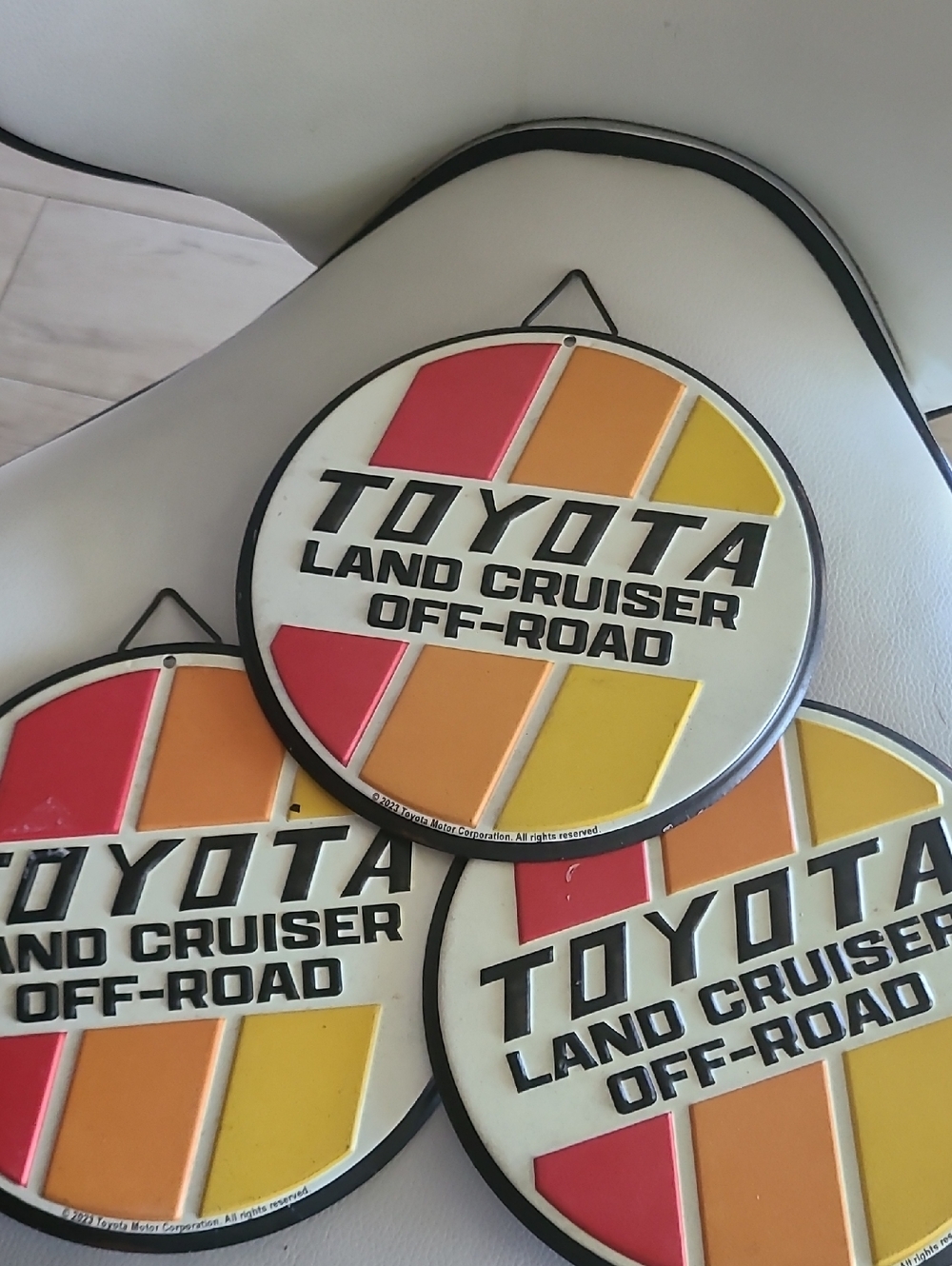Toyota Land Cruiser Off-Road Round Emblem - Red/Orange/Yellow